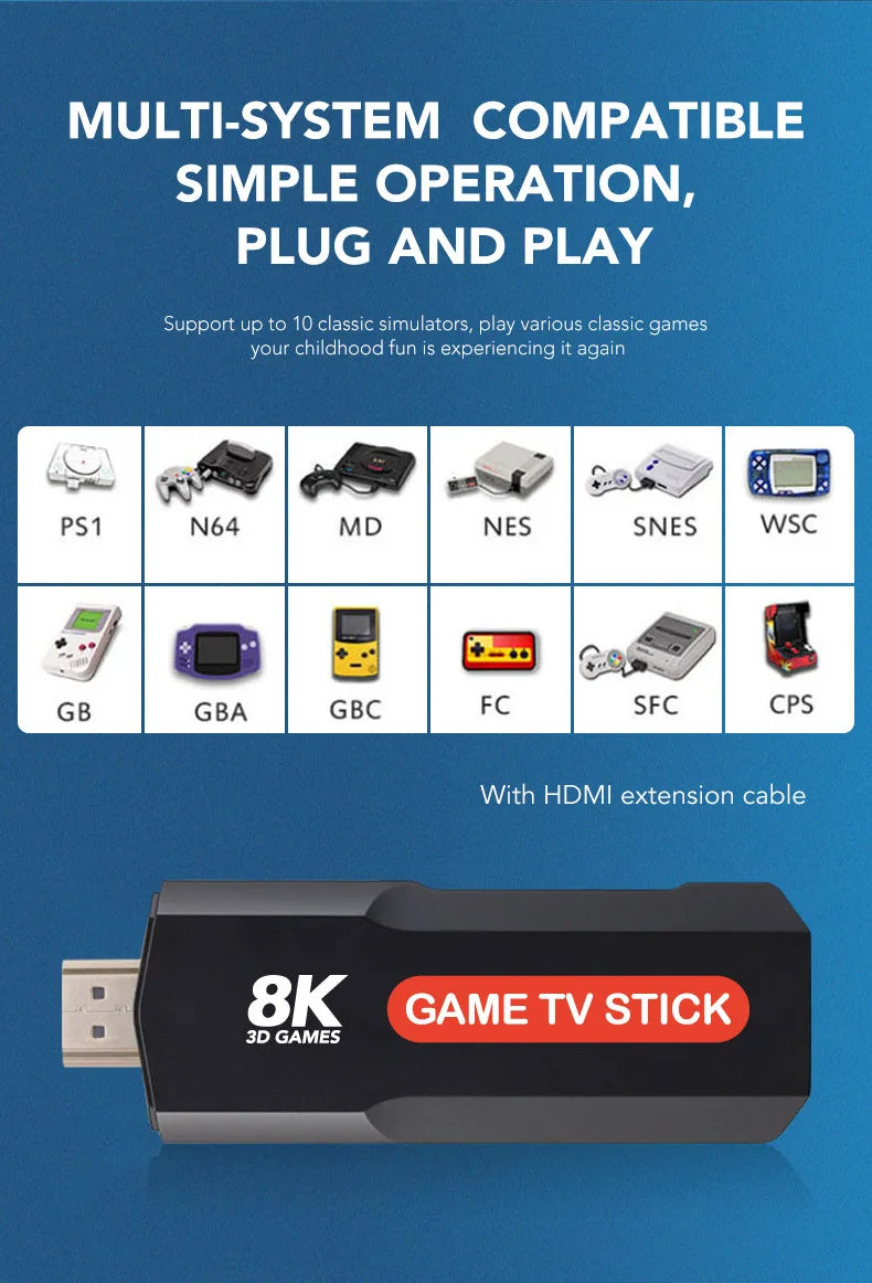 Consola de videojuegos Game Tv Stick 8k