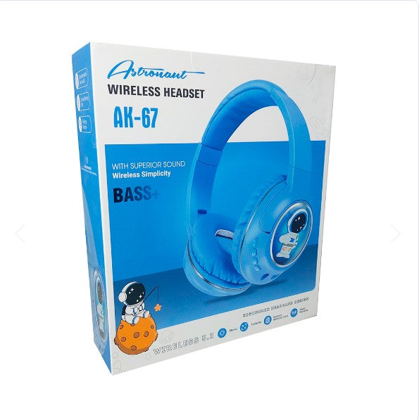 AUDIFONOS DIADEMA BLUETOOTH AK-67