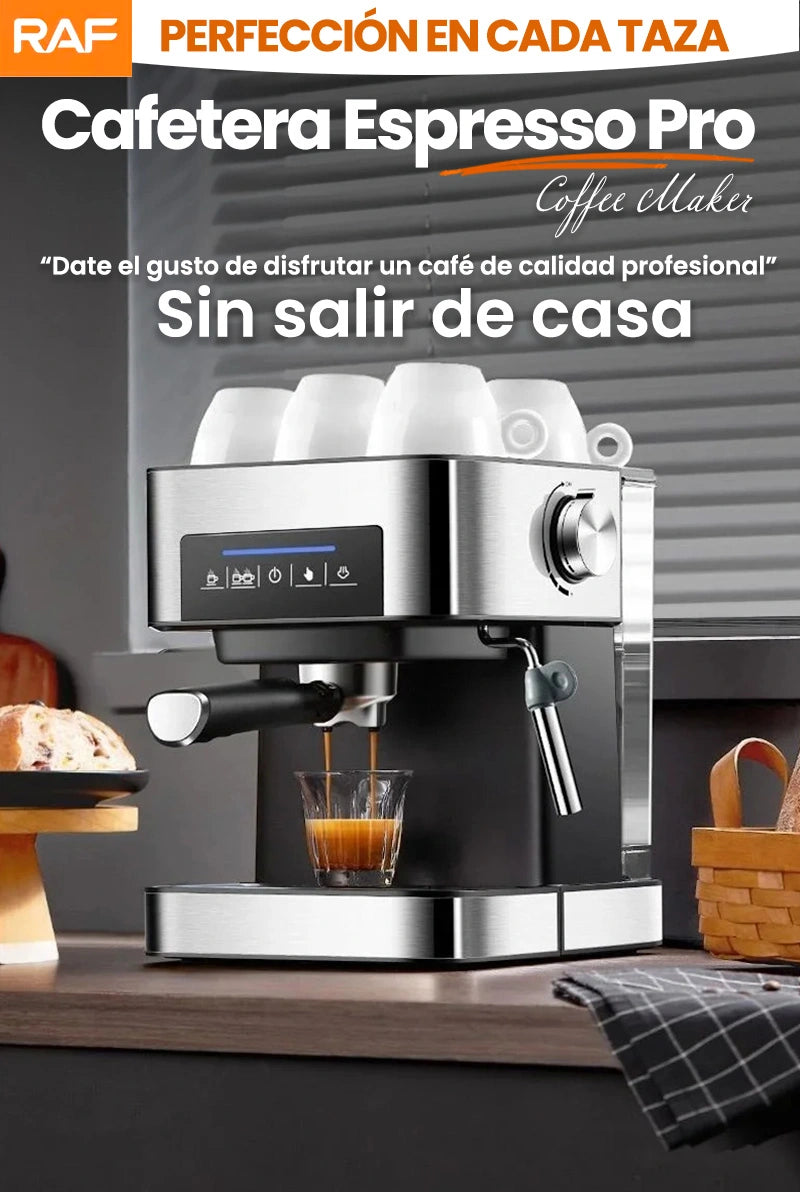Coffee Maker Profesional Automática - Máquina de Café Espresso con Espumador de Leche