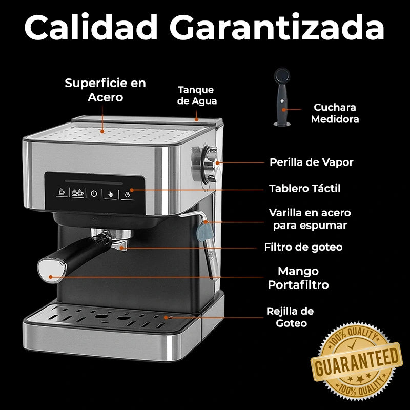 Coffee Maker Profesional Automática - Máquina de Café Espresso con Espumador de Leche