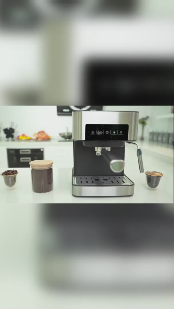 Coffee Maker Profesional Automática - Máquina de Café Espresso con Espumador de Leche