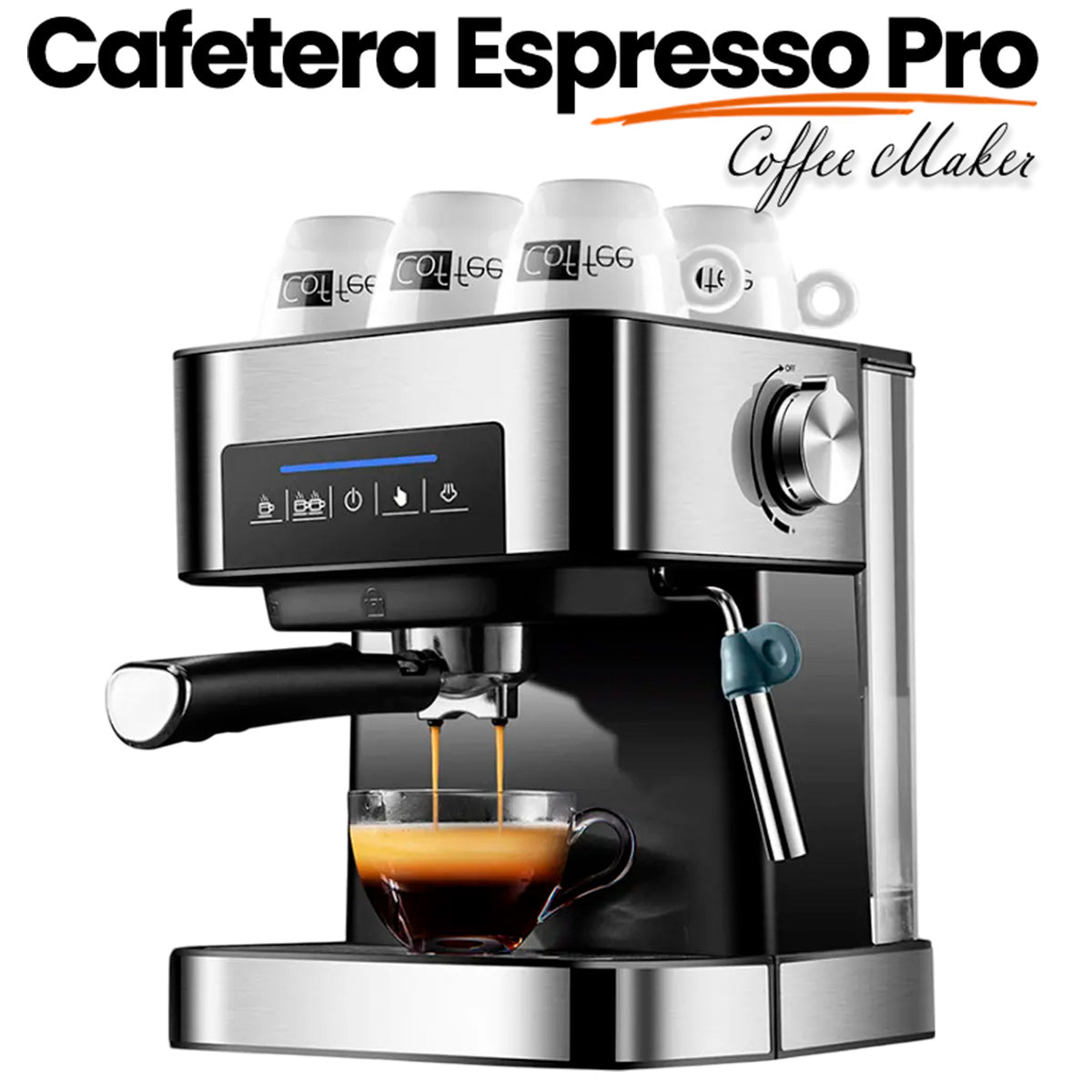 Coffee Maker Profesional Automática - Máquina de Café Espresso con Espumador de Leche