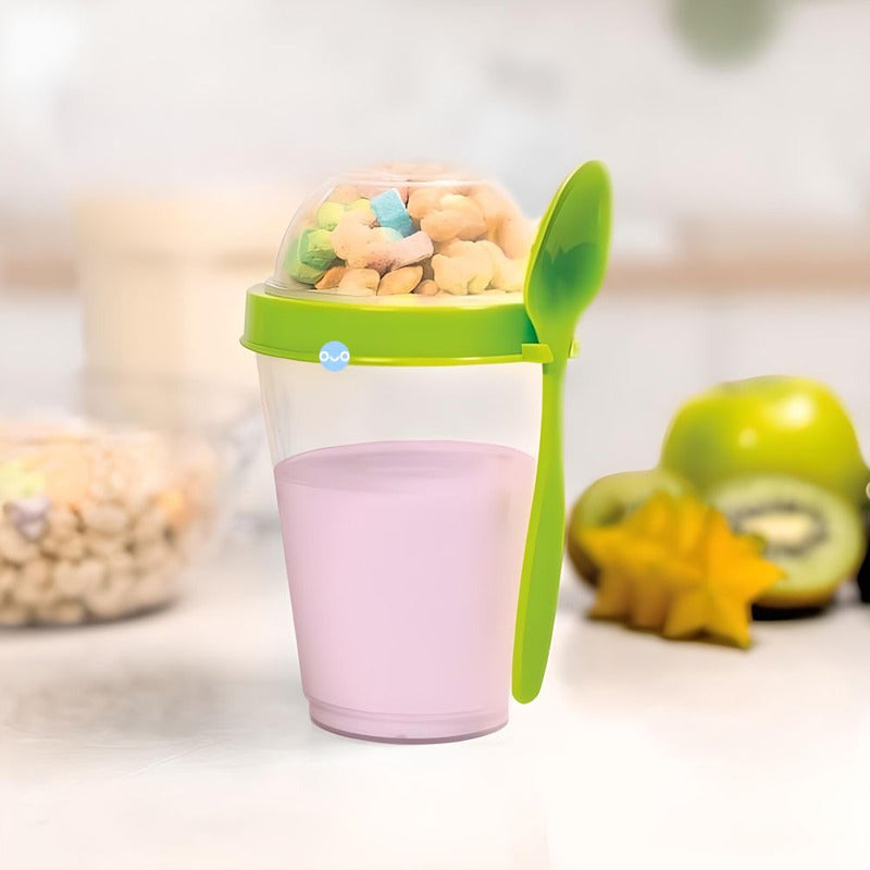 Vaso Para Yogurt Y Cereal Con Cuchara Persal